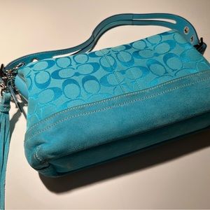 Turquoise Coach Small Purse